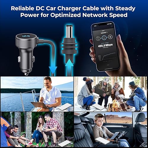 STARLINK MINI 3-IN-1 CAR CHARGER CABLE 12V-48V WITH DIGITAL DISPLAY USB C PD 40W USB A 35W