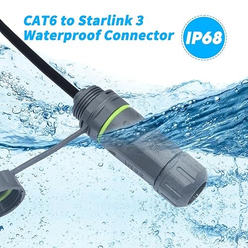 STARLINK AZDUOU WATERPROOF ETHERNET ADAPTER FOR STARLINK GEN 3 MINI - STANDARD TO RJ45 COUPLER 2 PACK