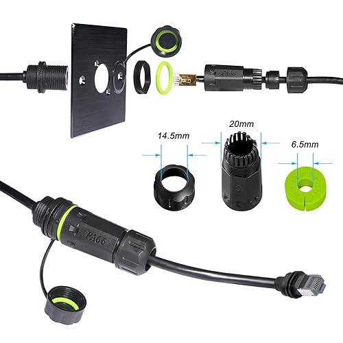 STARLINK AZDUOU WATERPROOF ETHERNET ADAPTER FOR STARLINK GEN 3 MINI - STANDARD TO RJ45 COUPLER 2 PACK