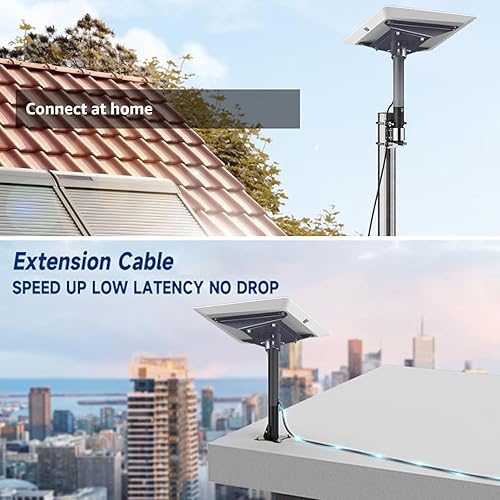 STARLINK SEIKETSU 50FT OUTDOOR STARLINK GEN 3 ETHERNET CABLE V3 WATERPROOF GRAY RECTANGULAR SATELLITE