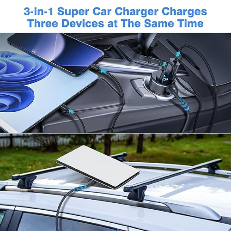 STARLINK MINI 10FT USB C A HIGH-SPEED CAR CHARGER CABLE 12-48V WATERPROOF ADAPTER