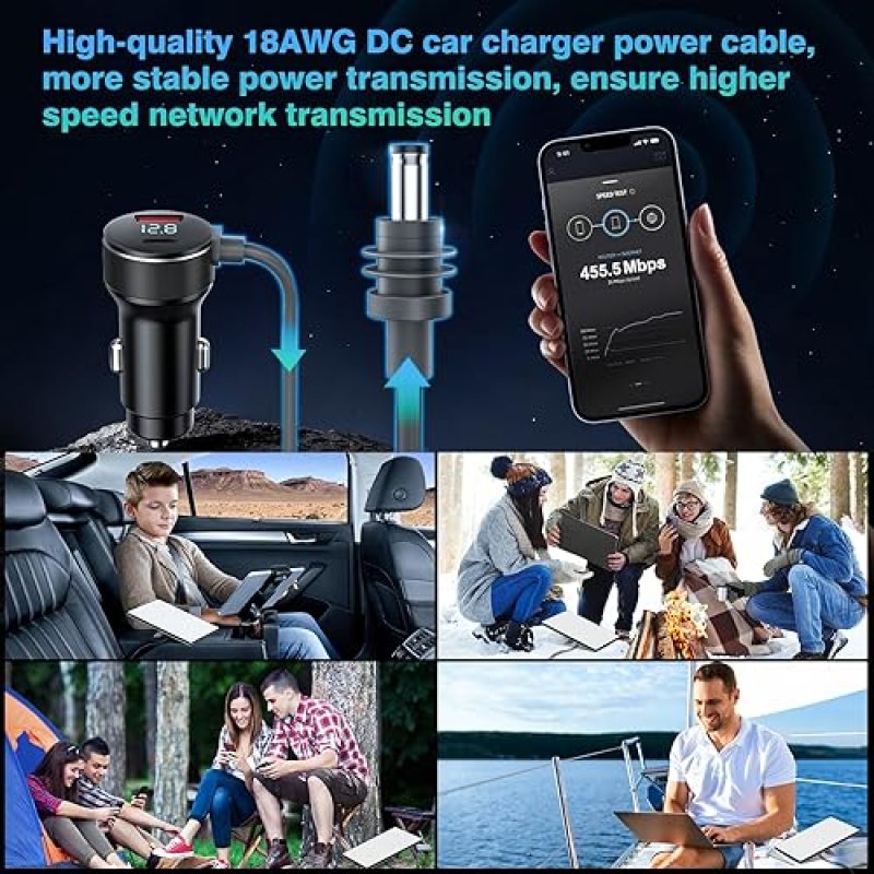 STARLINK MINI 10FT USB C A HIGH-SPEED CAR CHARGER CABLE 12-48V WATERPROOF ADAPTER