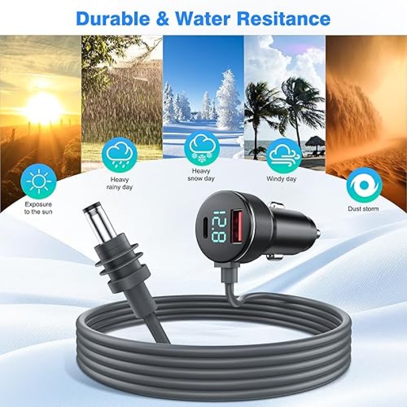 STARLINK MINI 10FT USB C A HIGH-SPEED CAR CHARGER CABLE 12-48V WATERPROOF ADAPTER