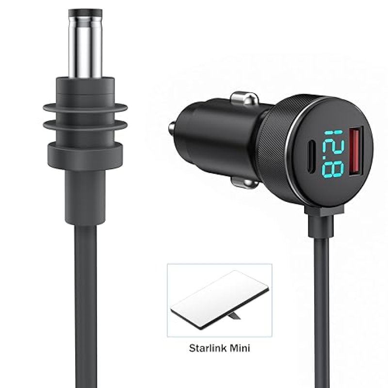 STARLINK MINI 10FT USB C A HIGH-SPEED CAR CHARGER CABLE 12-48V WATERPROOF ADAPTER