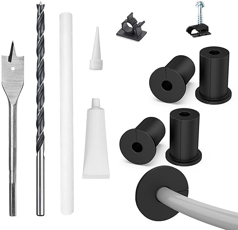 STARLINK CABLE ROUTING KIT 4PCS FOR 3 4 WALL HOLE WITH DRILL BIT, CLIPS CABLE TOOL