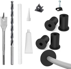STARLINK CABLE ROUTING KIT 4PCS FOR 3 4 WALL HOLE WITH DRILL BIT, CLIPS CABLE TOOL