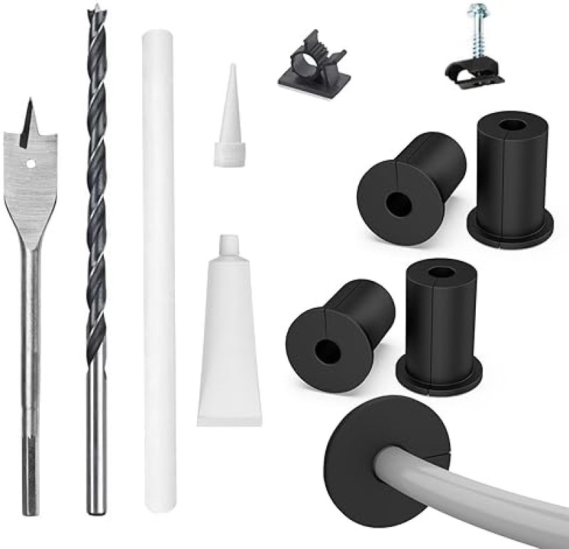 STARLINK CABLE ROUTING KIT 4PCS FOR 3 4 WALL HOLE WITH DRILL BIT, CLIPS CABLE TOOL