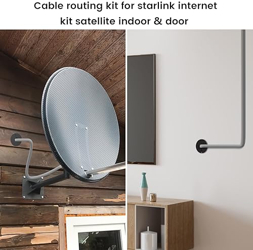 STARLINK CABLE ROUTING KIT 4PCS FOR 3 4 WALL HOLE WITH DRILL BIT, CLIPS CABLE TOOL