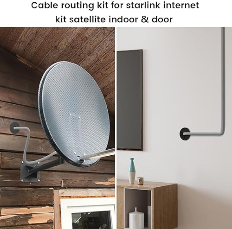 STARLINK CABLE ROUTING KIT 4PCS FOR 3 4 WALL HOLE WITH DRILL BIT, CLIPS CABLE TOOL