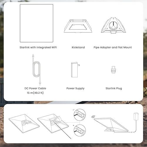 STARLINK MINI 4TH GEN SATELLITE INTERNET KIT PORTABLE HIGH-SPEED RV OFF-GRID WIFI