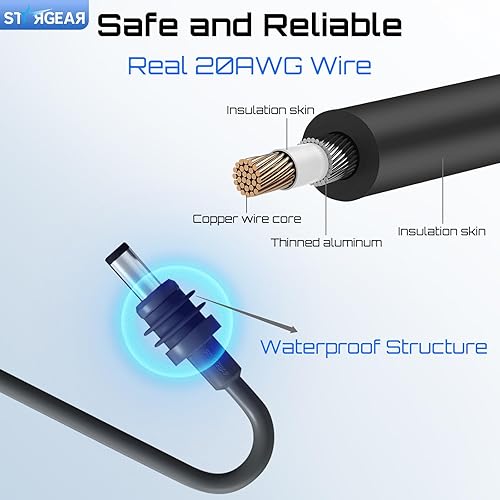 STARLINK STARGEAR 6.5FT 20AWG STARLINK MINI DC POWER CABLE REPLACEMENT CORD OUTDOOR ACCESSORIES