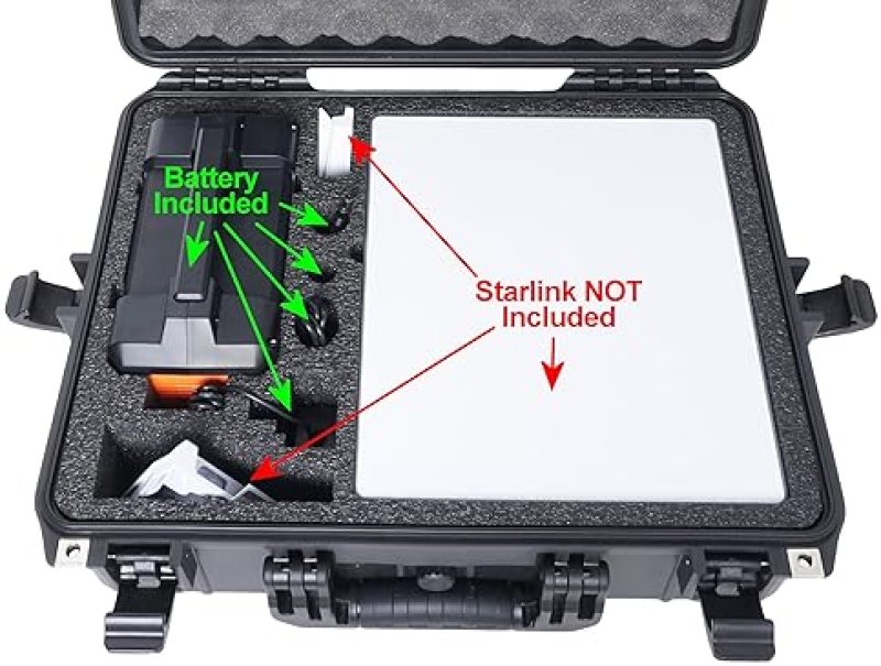 STARLINK PORTABLE BATTERY POWERED STARLINK MINI INTERNET KIT CASE 4.5 HRS RUNTIME FOR CAMPING EMERGENCIES
