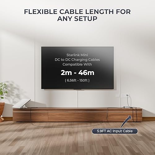 STARLINK STEINWHALE 60W DC POWER CHARGER FOR STARLINK MINI WITH 30V 2A OUTPUT EXTENSION CABLE
