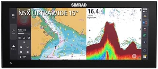 SIMRAD NSX ULTRAWIDE 3015UW 15 SMART CHARTPLOTTER FISHFINDER MFD WITH ACTIVE IMAGING TRANSDUCER