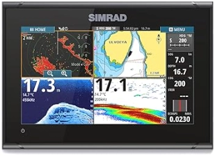 SIMRAD GO CHARTPLOTTER FISH FINDER WITH TRANSDUCER, RADAR OPTIONS PRELOADED C-MAP CHART CARD