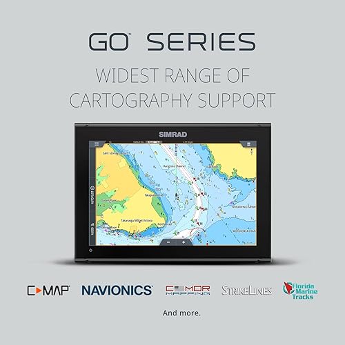 SIMRAD GO CHARTPLOTTER FISH FINDER WITH TRANSDUCER, RADAR OPTIONS PRELOADED C-MAP CARD
