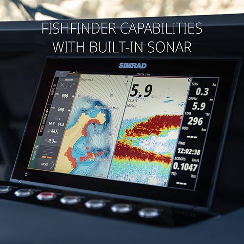 SIMRAD GO CHARTPLOTTER FISH FINDER WITH TRANSDUCER, RADAR OPTIONS PRELOADED C-MAP CARD