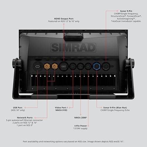 SIMRAD NSS EVO3S MULTIFUNCTION FISH FINDER CHARTPLOTTER 9, 12 16 WITH C-MAP US CHARTS