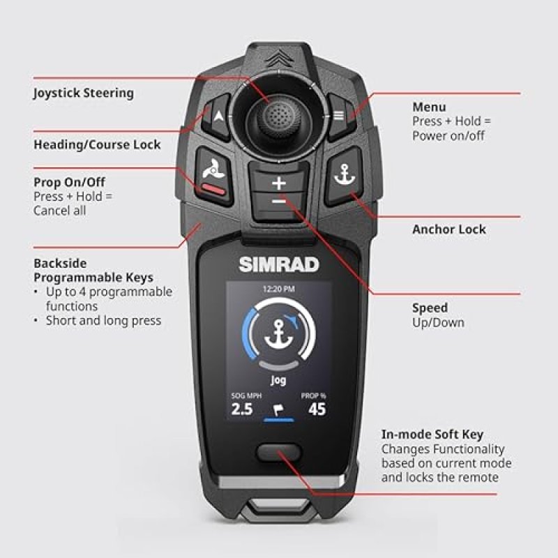 SIMRAD RECON 72 SALTWATER TROLLING MOTOR WITH FREESTEER JOYSTICK REMOTE CONTROL