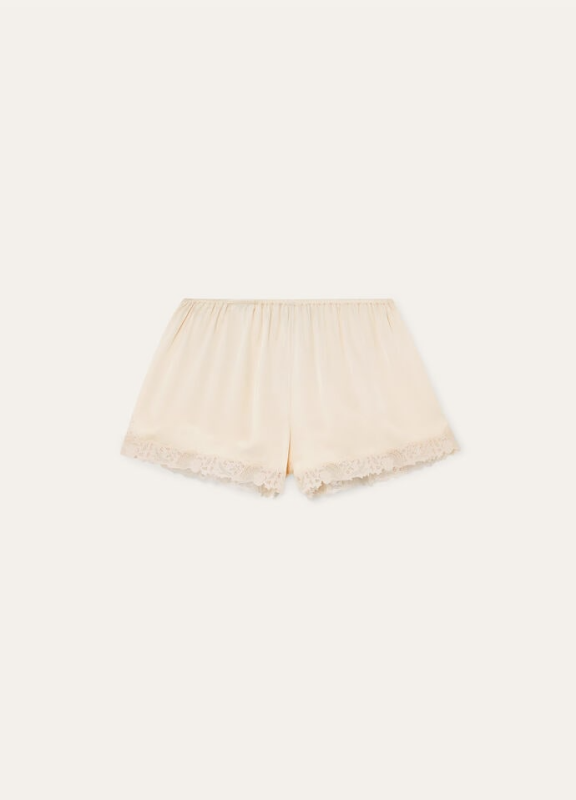LORO PIANA ERIK PYJAMAS SHORTS  SILK IVORY GLOW