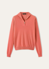 LORO PIANA SERGIO POLO SHIRT  CASHMERE BITTER BLUEBERRY