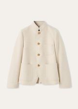 LORO PIANA SPAGNA MINI JACKET  CASHMERE NATURAL MELANGE