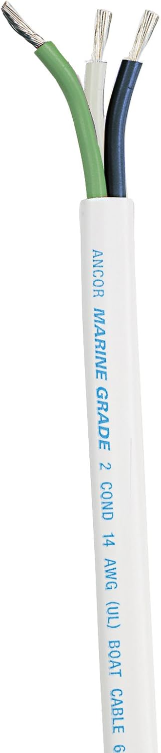 ANCOR MARINE 131310 TRIPLEX CABLE, 12/3 AWG (3 X 3MM2), FLAT - 100FT