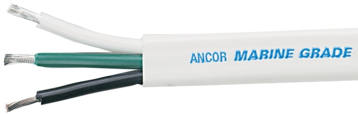 ANCOR  MARINE  GRADE 130905 TRIPLEX CABLE, 8/3 AWG (3 X 8MM2), FLAT - 50FT