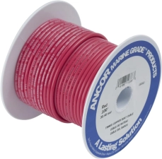 ANCOR MARINE 104810 TINNED COPPER WIRE, 14 AWG (2MM2), RED - 100FT