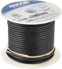 ANCOR MARINE 104010 TINNED COPPER WIRE, 14 AWG (2MM2), BLACK - 100FT