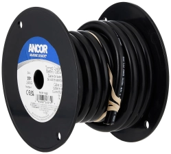 ANCOR MARINE 114002 TINNED COPPER BATTERY CABLE, 2 AWG (32MM2), BLACK - 25FT