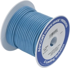 ANCOR MARINE GRADE ELECTRICAL PRIMARY TINNED COPPER BOAT WIRING (16-GAUGE, LIGHT BLUE, 100-FEET)