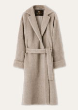 LORO PIANA MARIA COAT  ALPACA, VIRGIN WOOL LOTUS POD
