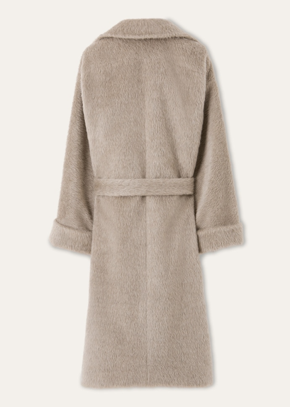 LORO PIANA MARIA COAT  ALPACA, VIRGIN WOOL LOTUS POD