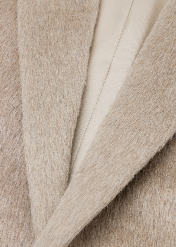 LORO PIANA MARIA COAT  ALPACA, VIRGIN WOOL LOTUS POD