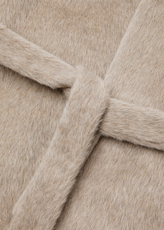 LORO PIANA MARIA COAT  ALPACA, VIRGIN WOOL LOTUS POD