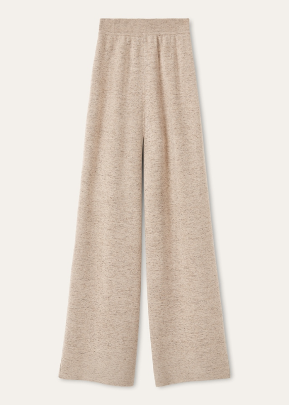 LORO PIANA WILLOW TROUSERS  LINEN, CASHMERE, WISH®  WOOL QUINOA CREAM BIANCORE