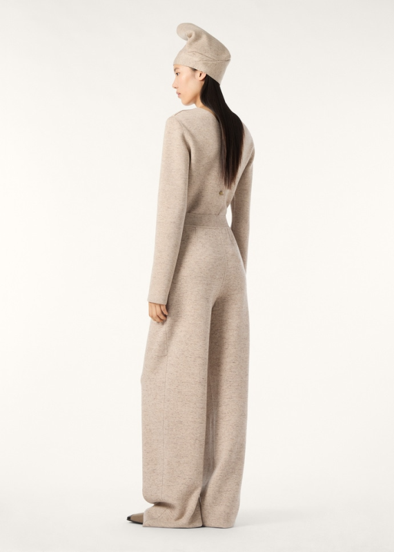 LORO PIANA WILLOW TROUSERS  LINEN, CASHMERE, WISH®  WOOL QUINOA CREAM BIANCORE