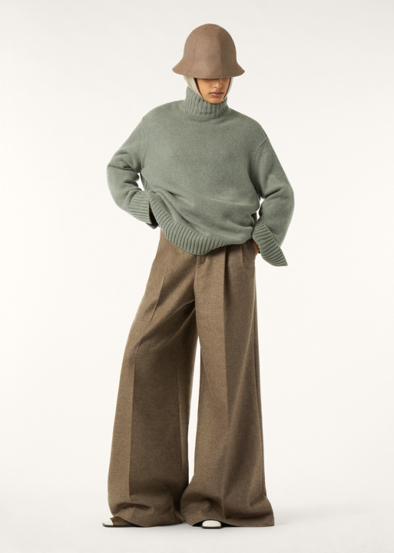 LORO PIANA PARKSVILLE TURTLENECK  BABY CASHMERE RUSTIC BROWN MELANGE