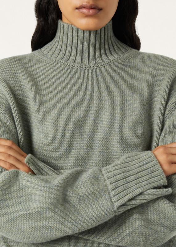 LORO PIANA PARKSVILLE TURTLENECK  BABY CASHMERE RUSTIC BROWN MELANGE