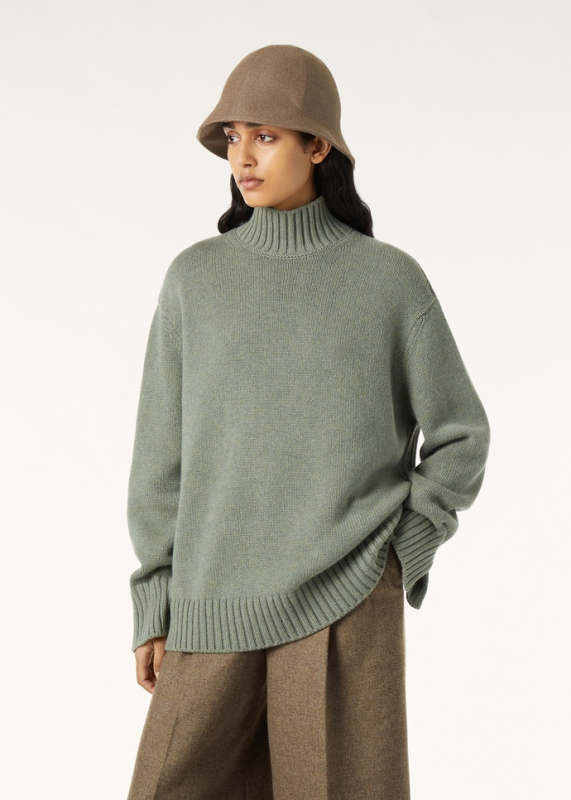 LORO PIANA PARKSVILLE TURTLENECK  BABY CASHMERE RUSTIC BROWN MELANGE