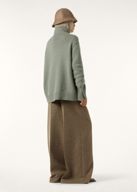 LORO PIANA PARKSVILLE TURTLENECK  BABY CASHMERE RUSTIC BROWN MELANGE