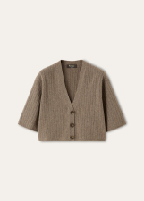 LORO PIANA BABY COSTE CARDIGAN  BABY CASHMERE RUSTIC BROWN MEL