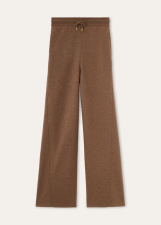 LORO PIANA RIO BODRO TROUSERS  JERSEY NOVALIS RUSTIC BROWN MEL