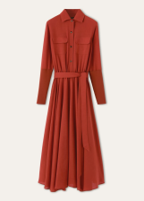 LORO PIANA VERLAINE DRESS  WOOL DRY ROSES