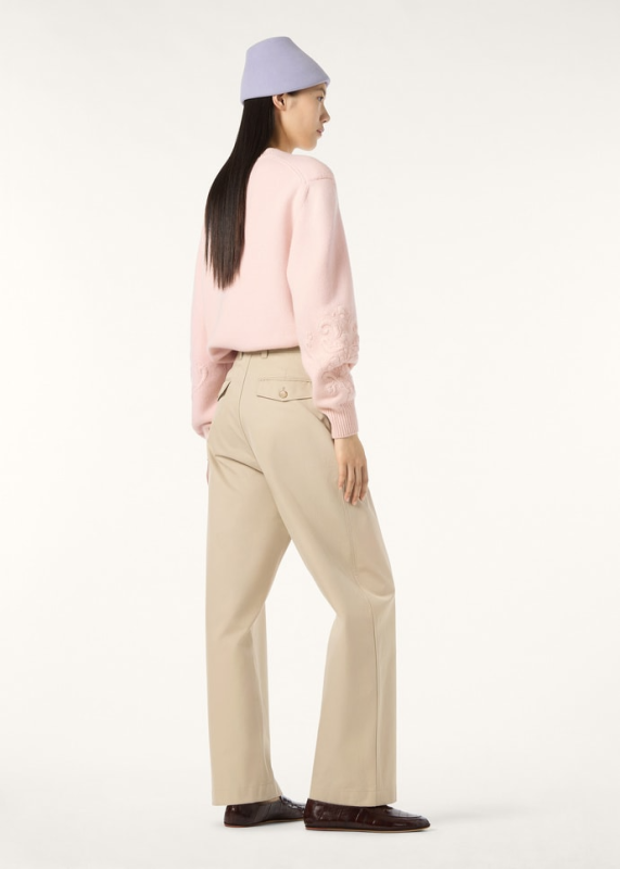 LORO PIANA CLASSIC CREWNECK  BABY CASHMERE  PALE BABY ROSE