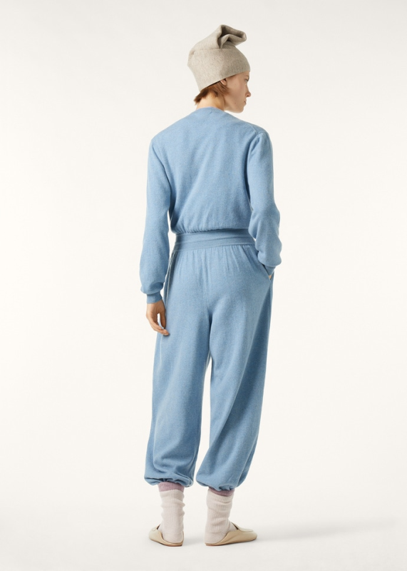LORO PIANA CLASSIC JUMPSUIT  BABY CASHMERE AIRY SKY MELANGE