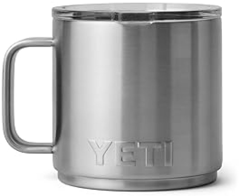 YETI RAMBLER 14 OZ STAINLESS STEEL VACUUM INSULATED STACKABLE MUG WITH CERAMIC LINING MAGSLIDER LID