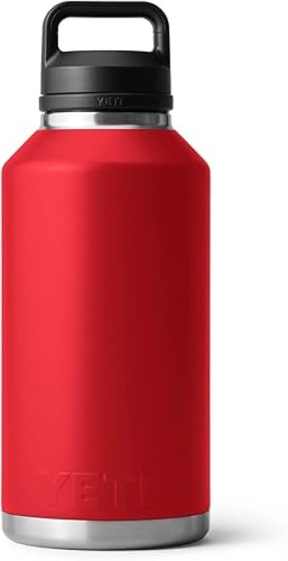 YETI RAMBLER 64 OZ STAINLESS STEEL VACUUM INSULATED BOTTLE LEAKPROOF WITH CHUG CAP RED