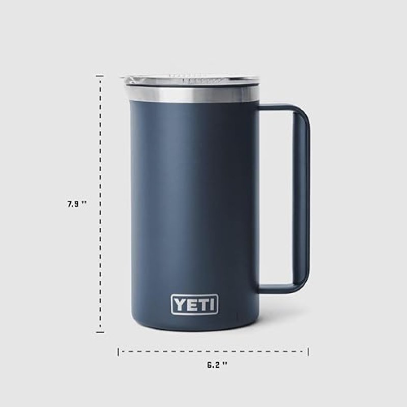 YETI RAMBLER 34 OZ VACUUM INSULATED STAINLESS STEEL PITCHER WITH MAGSLIDER LID IN RESCUE RED